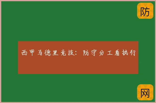 西甲马德里竞技：防守分工看执行